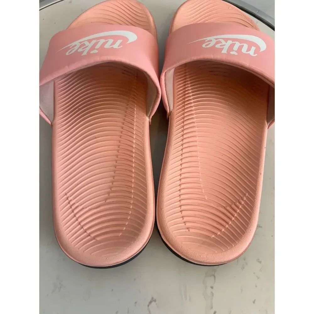 Nike Kawa Slide Valentine's Day edition sandals in Pink/White/Black colorway 5Y